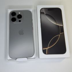 APPLE iPHONE 16 PRO 256GB *NATURAL TITANIUM / GRAY *FACTORY UNLOCKED *APPLECARE+ WARRANTY