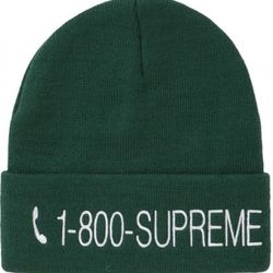 Supreme 1-800 Beanie Green