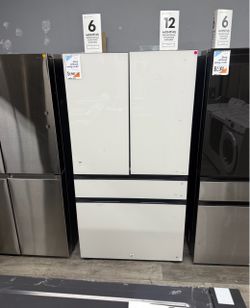 😍 SAMSUNG BESPOKE WHITE GLASS COUNTER DEPTH FOUR DOOR REFRIGERATOR ON SALE NOW 😍