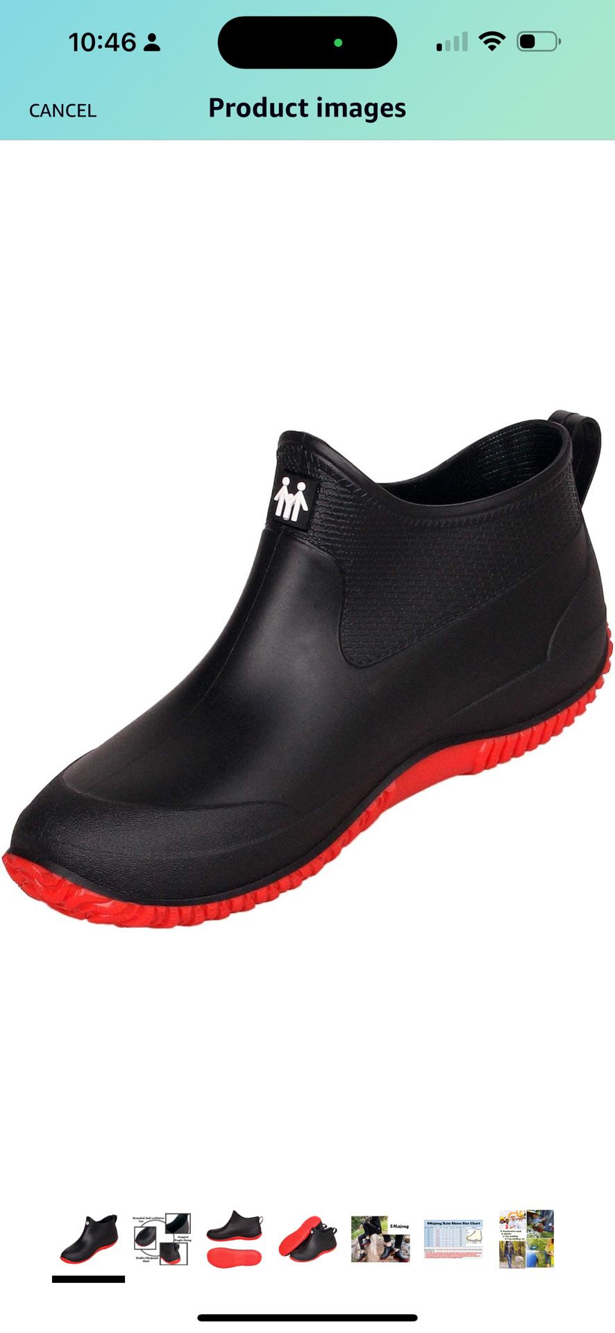 4.2  859 SMajong Rain Boots for Women Waterproof Garden Shoes Men Anti Slip Rubber Ankle Boots Car Wash Shoes Women's Rain Footwear