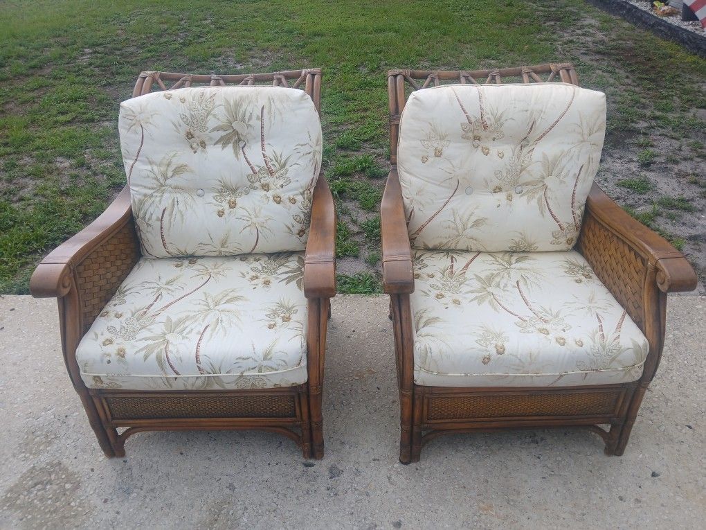 Rattan Captain Chairs