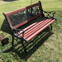 Metal/wood Bench  4’ Wide