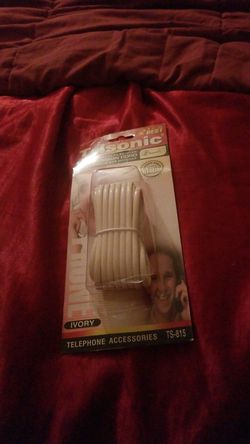 TELEPHONE MODULAR EXTENSION CORD 15FT. IVORY TRISONIC #TS-815!!!!!!!!!!!!!!!
