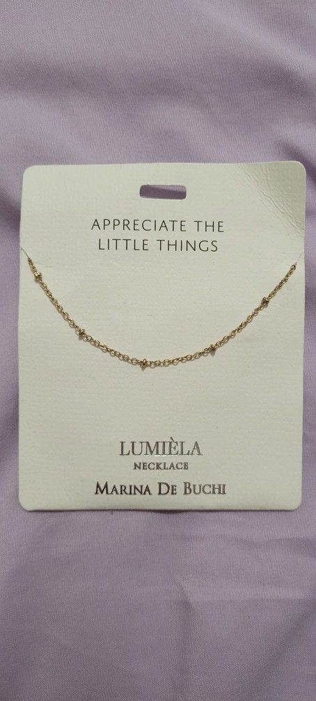 Appreciate The Little Things Marina De Buchi Lumiela Necklace Gold Plated Nickel Free