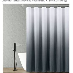 NEW 72 X 72 Grey Shower Curtain