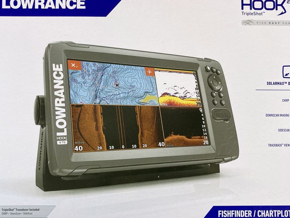 Lowrance HOOK2-9 TripleShot Transducer and US Inland Maps Fishfinder