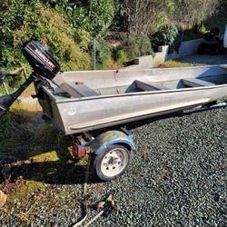 12' Aluminum Boat W/ Trailer