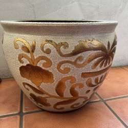 Large Ceramic Plant Pot (16” Diameter) - 2 Available 