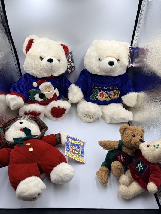 Vintage Christmas Bear Set