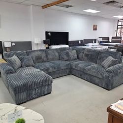 Brand New Super Plush Comfy Corduroy Sectional 