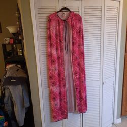 Pink Cape With Spider Webs