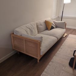 Castlery Lucia Cane Sofa / Couch ($1700 msrp)