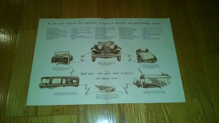 CHRYSLER SALES CORPORATION 1929