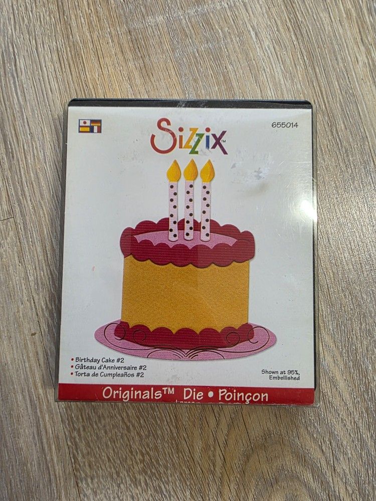 Sizzix Original Dies Birthday Cake 2 Die Cut Set 655014 Die-Cutting