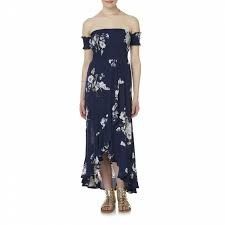 Women's Bongo Floral Wrap-Effect Maxi Dress-NEW