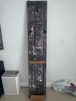 Custom Decorative Closet Door with Shelves & Hooks – One-of-a-Kind!