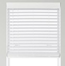 NIB Premium Faux Wood Blinds In White 36x36 Inch For Inside Mount. Very Sturdy