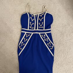 Fashion Nova Royal Blue Mini Dress Size Small NWT