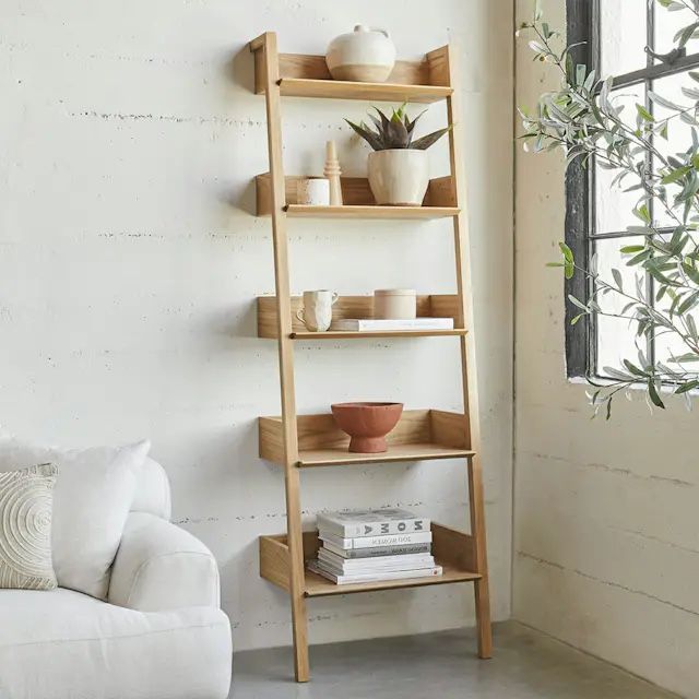 Bookshelf - Fantol Oak Narrow bookcase By Article