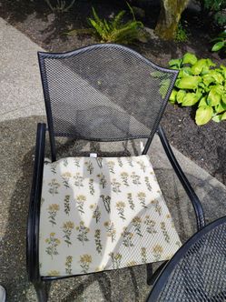 Metal outdoor table and chairs