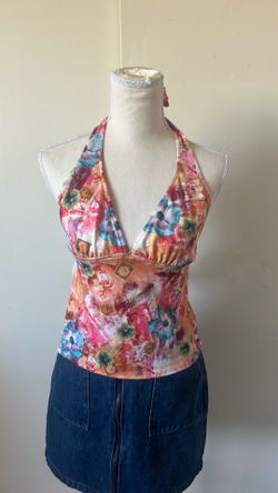 Tropical halter top