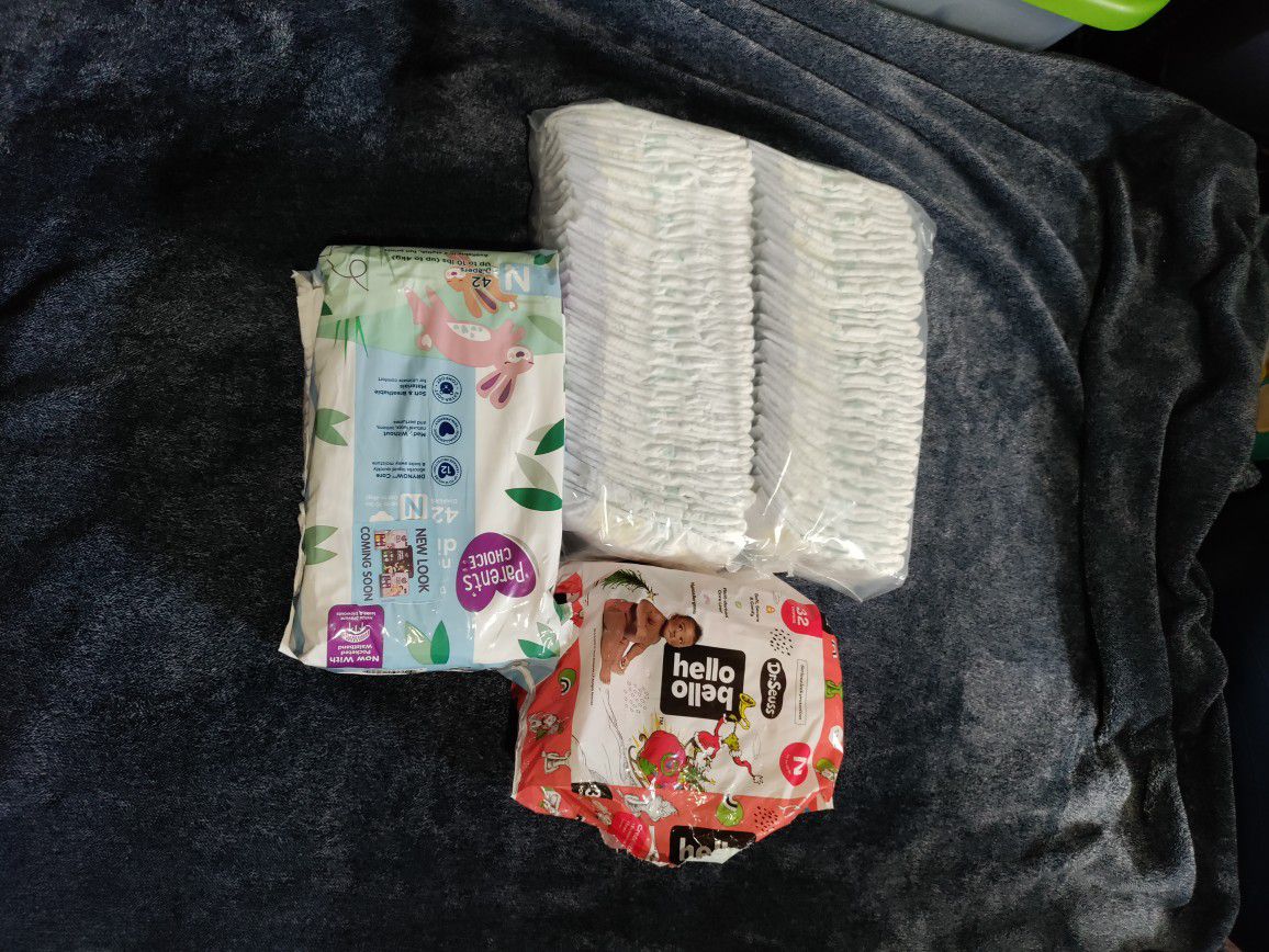 Assortment Of Newborn Diapers 