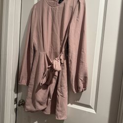 Lulu's Blush Long Sleeve Dress Size Small 