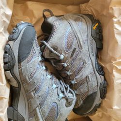 Merrell Moab 2 Mid WP Granite Waterlroof Hiking Boots Womens Size 7