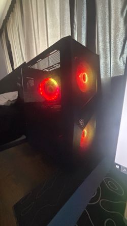 MSI Black Gaming PC Tower with RGB Fans