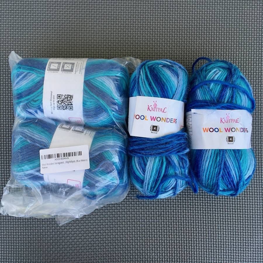 Lot of 4 KnitPal Wool Wonders Variegated Wool Acrylic Blend Yarn