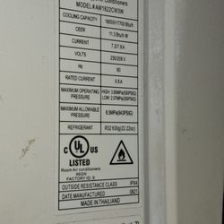 2021 Hisense 18000btu 220v 