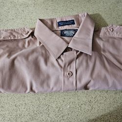 Men's Long Sleeve Button Shirt Size 15 32/33,  Pinkish Rose Color  Size 15