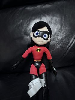 Disney Store Pixar 14" Plush VIOLET Parr Girl Doll INCREDIBLES Stuffed Animal Pl