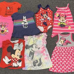 Bundle Of 8 Minnie Mouse Shirts, Dress, Nightgown, Swimsuit 
