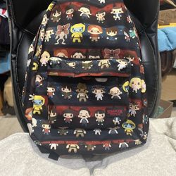 Stranger Things Backpack Bookbag Bag All Over Character Print