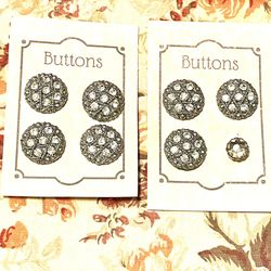 Lot Of Vintage Metal Glass Buttons