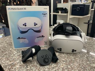 Meta Quest 3S 128GB | VR Headset all-in-one with controller grips and boost battery head strap