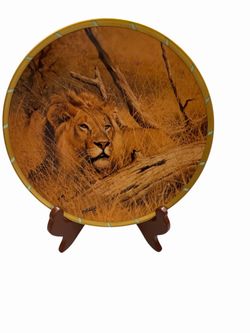 Lenox Lion in Wait Guy Coheleach Royal Cats Collector Plate 1994 A3410 🦁✨