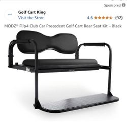 Flip4 Club Car Precedent Golf Cart Rear Seat Kit - Black