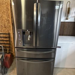 Stainless Steel Black Lg Refrigerator Freezer