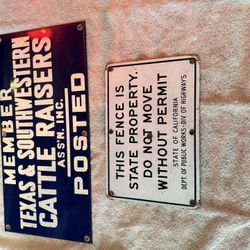 Vintage porcelain Sign