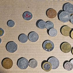 Bundle of 25+ World Coins - Greece, Ireland, France, and More