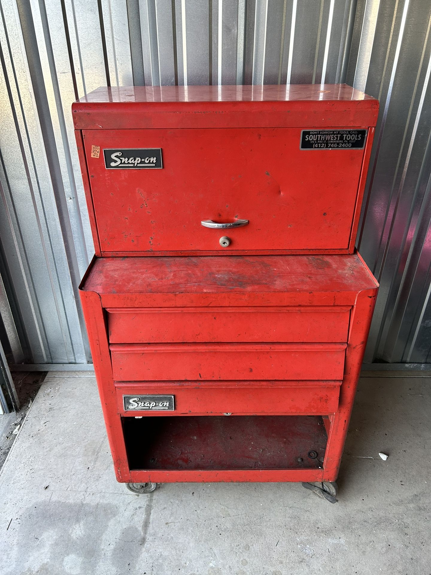 Snap On Tool Box-2 Piece-Cart And Chest