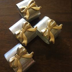 Silver Plated Napkin Rings, Set Of Four 