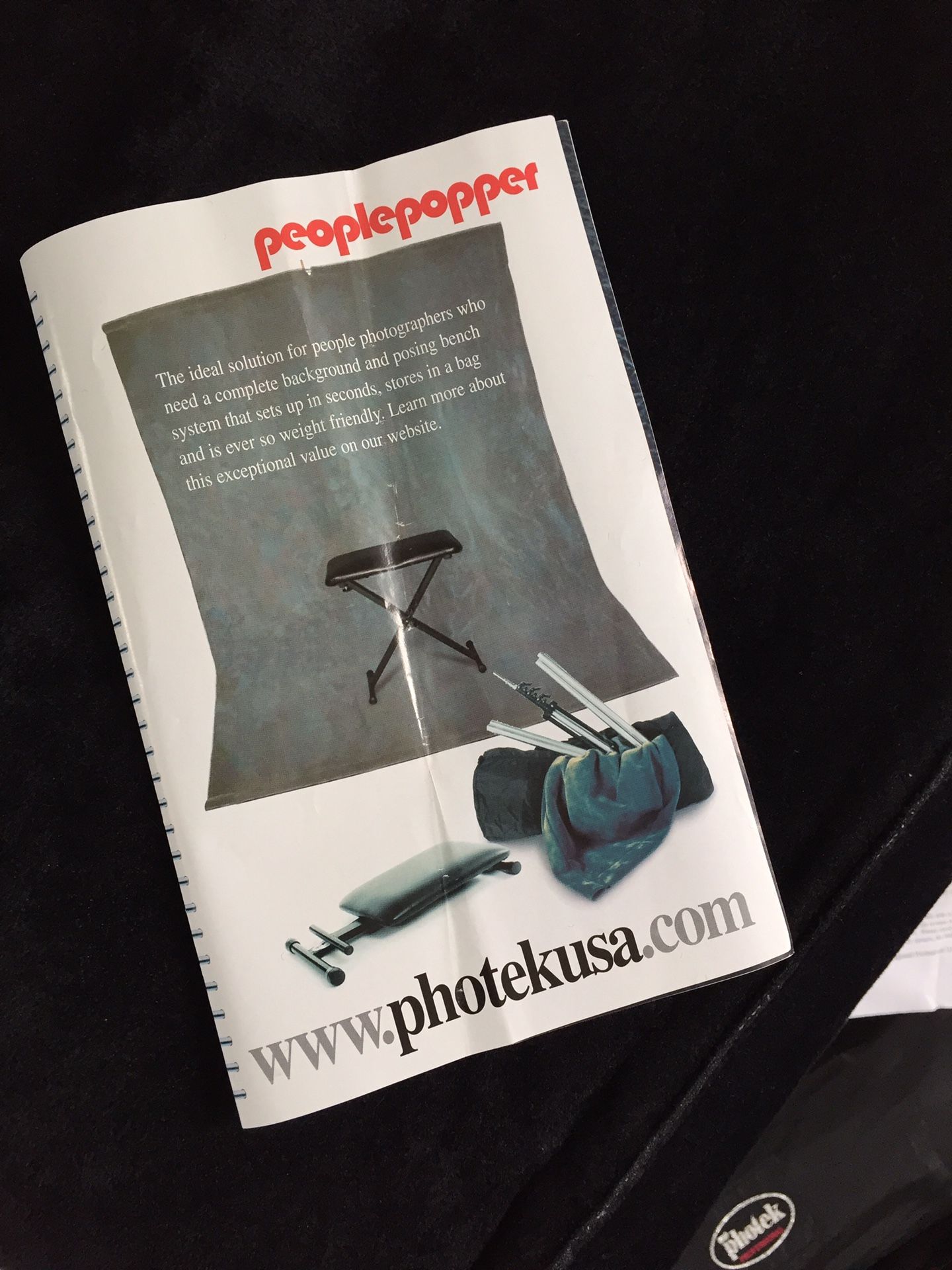 Photek PeoplePopper Photo Background Kit (black)