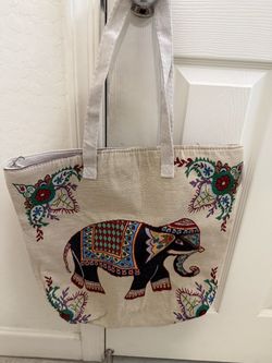 Elephant Tapestry Tote Bag