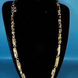 24” 24 Karat Gold Hexagonal Chain