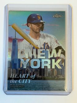 2022 Topps Chrome Pete Alonso Mets Heart Of The City Card #HOC-4