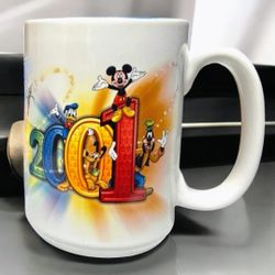 Vintage Walt Disney World 2001 Mug Mickey Mouse “The Start Of Something Big”