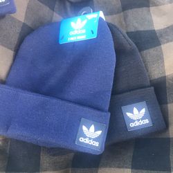 New Adidas 2 Pack Cuffed Bennie Hats